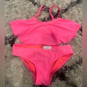 Old Navy Pink Ruffled Bikini Swimwear